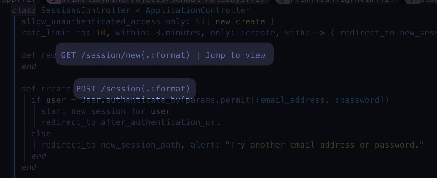 Codelens annotations